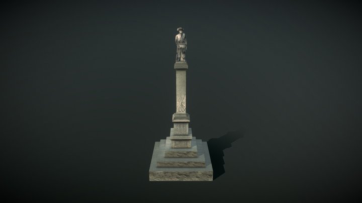 Confederate Statue 3D Model