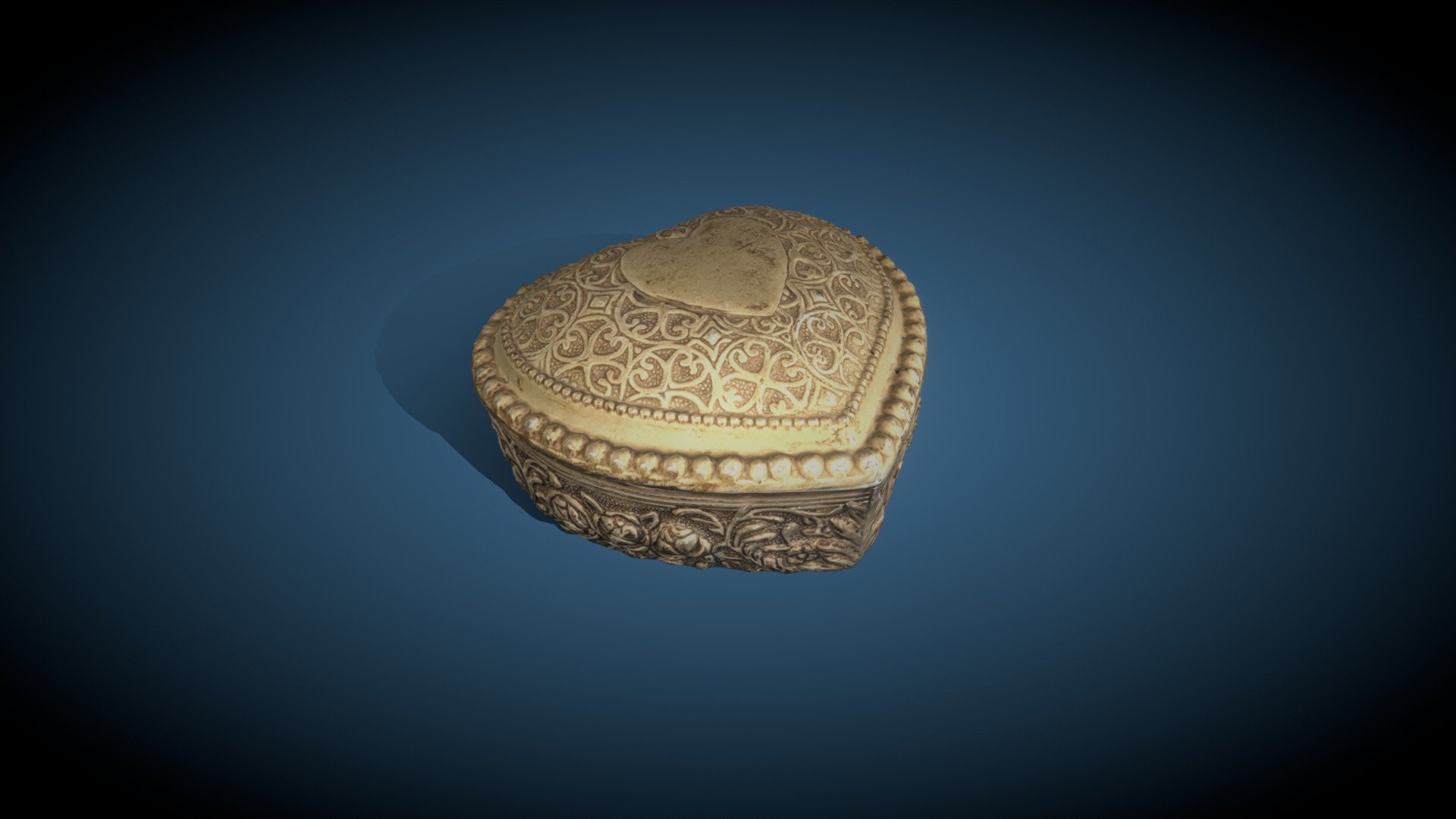 Gold Heart Box