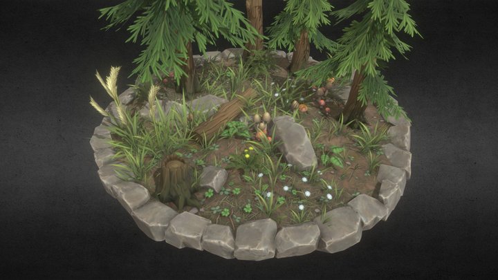 Stylized Forest Kit 3D Model