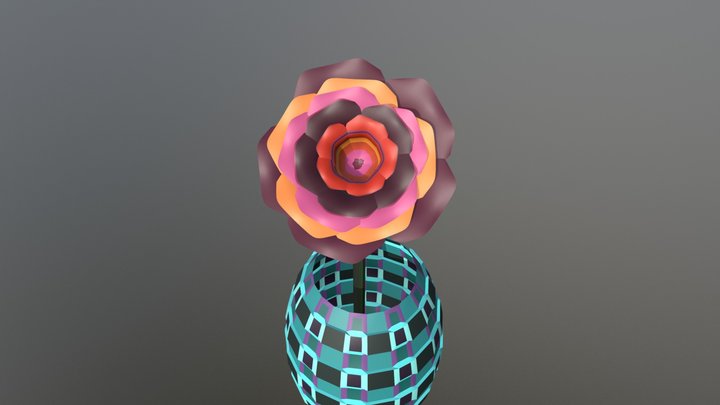 Flower And Vase 3D Model