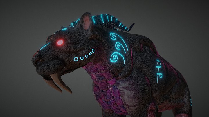 Alienis Smilodon 3D Model