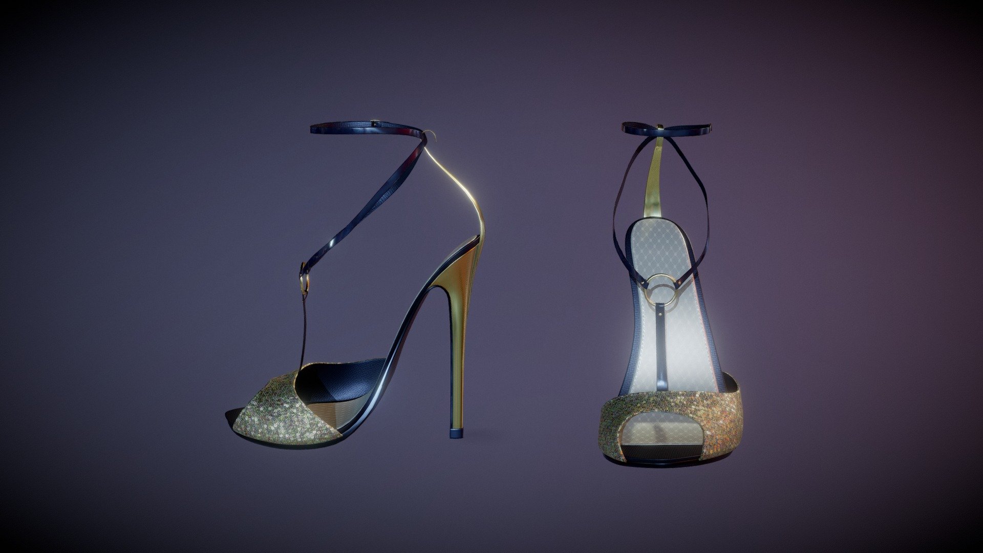 Female High Heel Sandals - 3D model by Jasper Hesseling (@mayonnaise ...