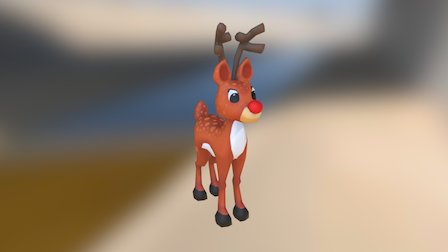 cartoon reindeer 3D Model