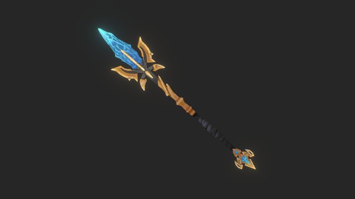 Crystal Wand Stylized version 3D Model