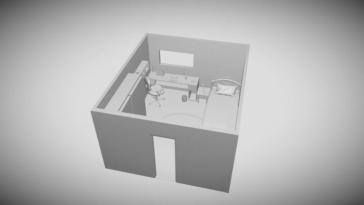 Habitacion del personaje 3D Model