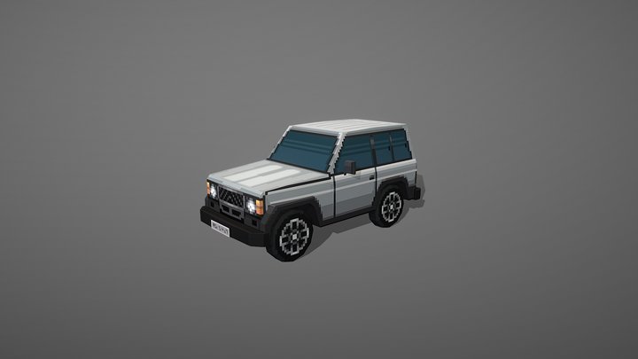 Pixel car    Toyota Land-Cruiser 3D Model