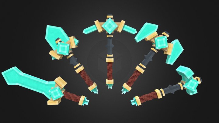 Diamond Tool Pack 3D Model