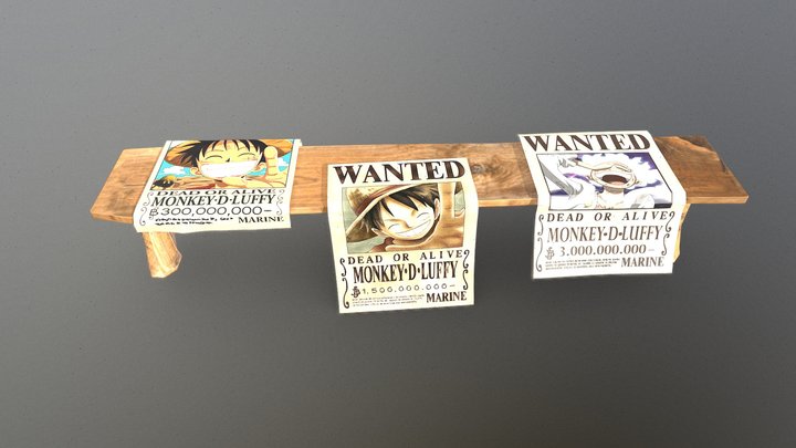 Wanted Luffy. Anime: One Piece – Modello 3D gratuito STL