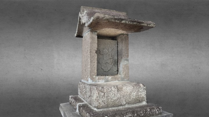雷神山古墳墳頂部の雷神祠 3D Model
