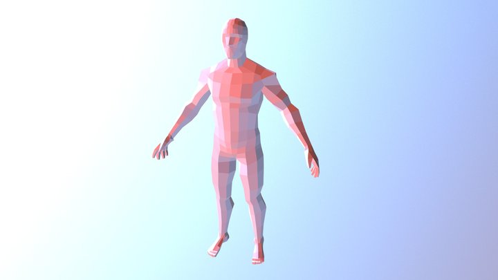 Low-Poly Male Body 3D Model