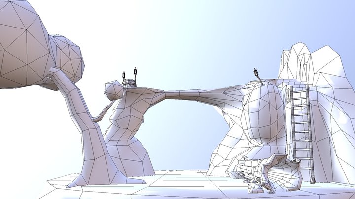 Rock Scene (untextured) 3D Model