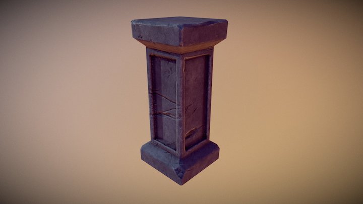 Stone Pillar 3D Model