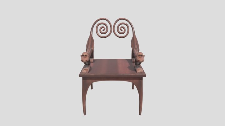Spiral-Tailed Monkeys Chair 3D Model