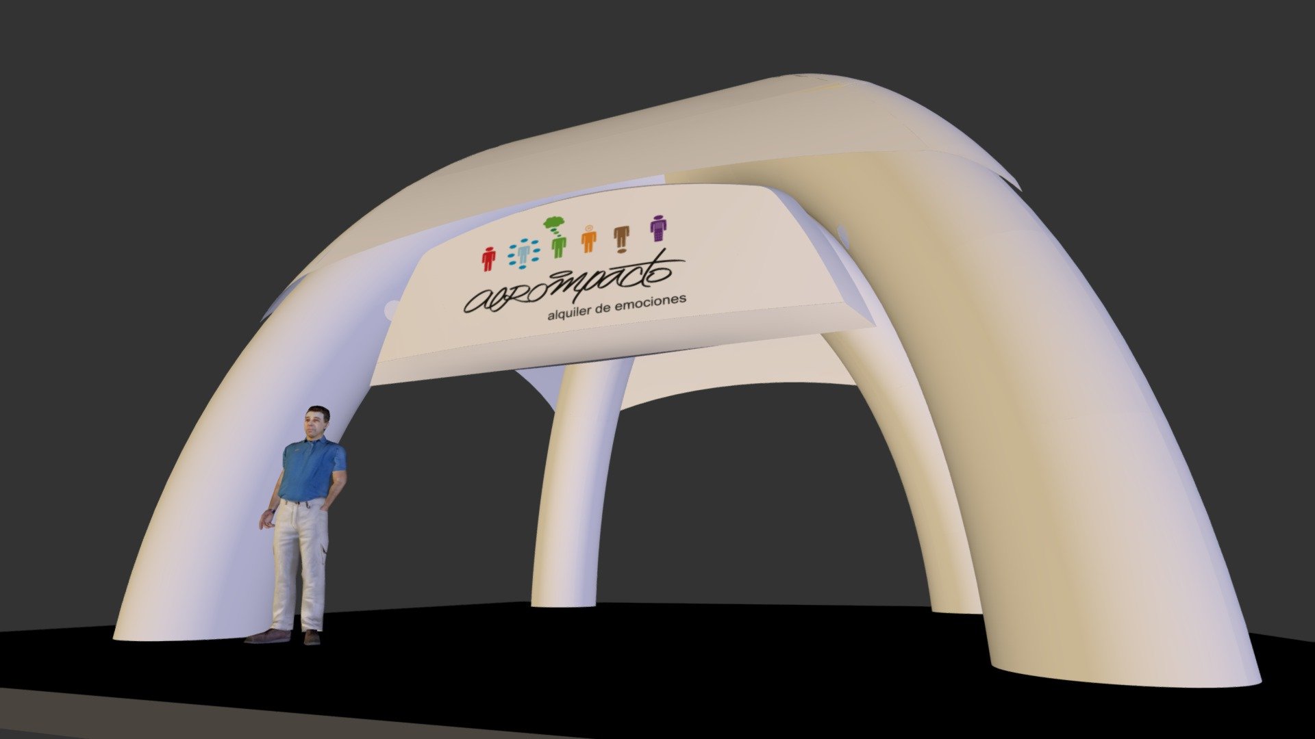 Carpa 8x8 con medialuna