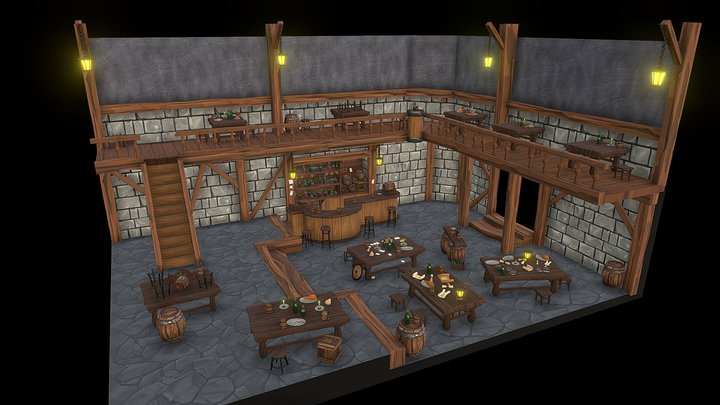 Tavern. Day 3 [XYZ School DAILY CHALLENGE] – Modello 3D gratuito STL