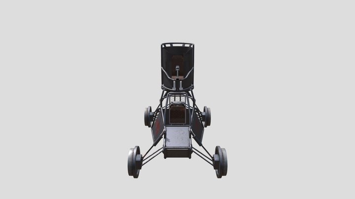 Motorized Metro 2033 Handcar 3D Model