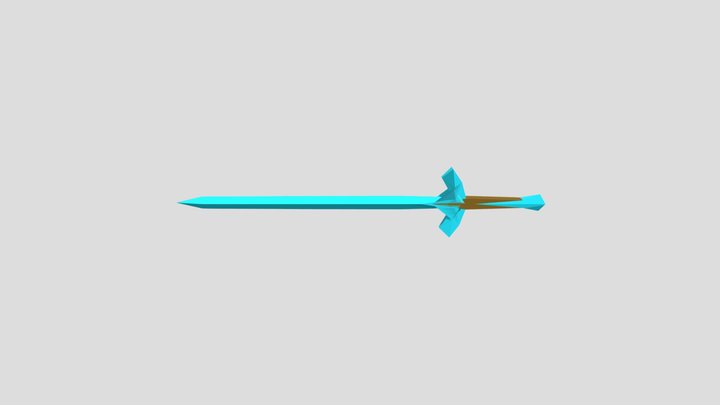 sword blue 3D Model