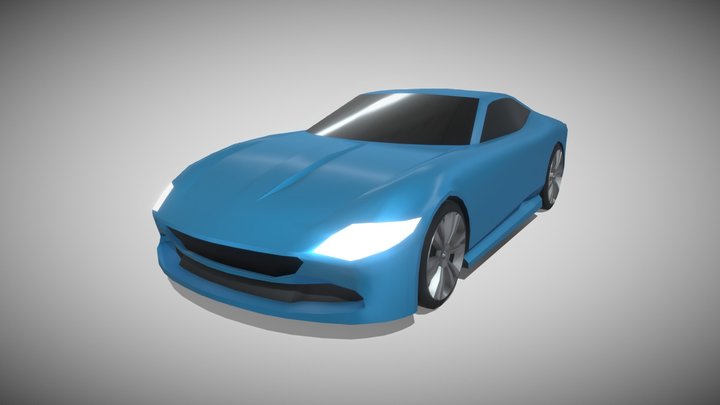 Low Poly Ferrari Roma 3D Model