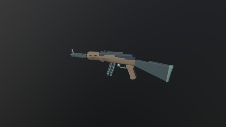AK-47 9mm 3D Model