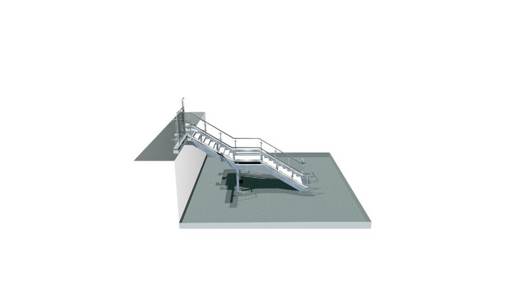 v2 hospital staircase 3D Model