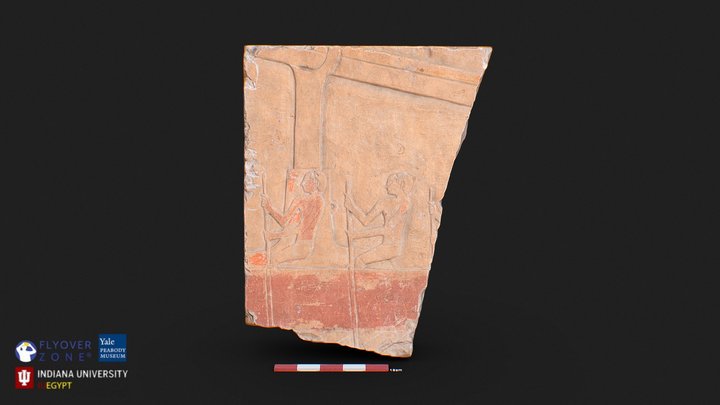 3D rendering of Fragments of Boat-Relief