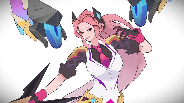 League of Legends- Battle Academia Kai'Sa 3D Model