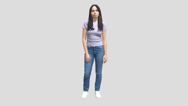 Lavender Tee Full-Body Portrait – Modelo 3D gratuito STL