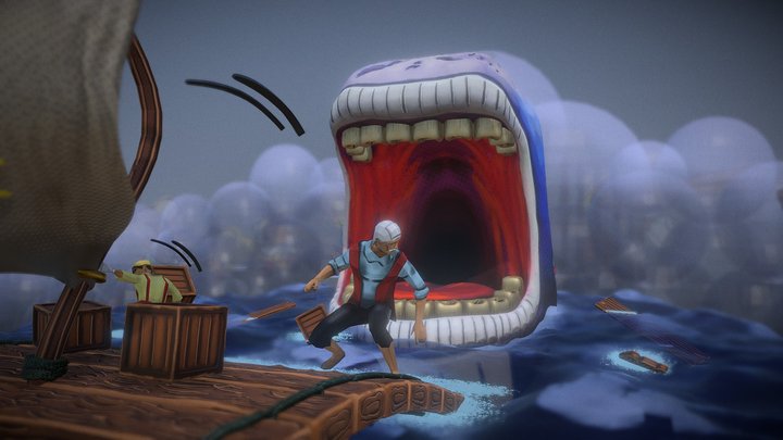 Pinocchio and Memory Inside the Bubble 3D Model