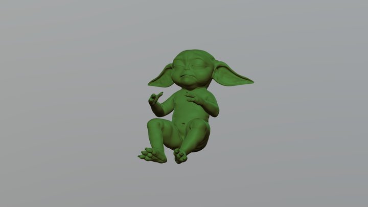 Baby Yoda new Born 3D Model
