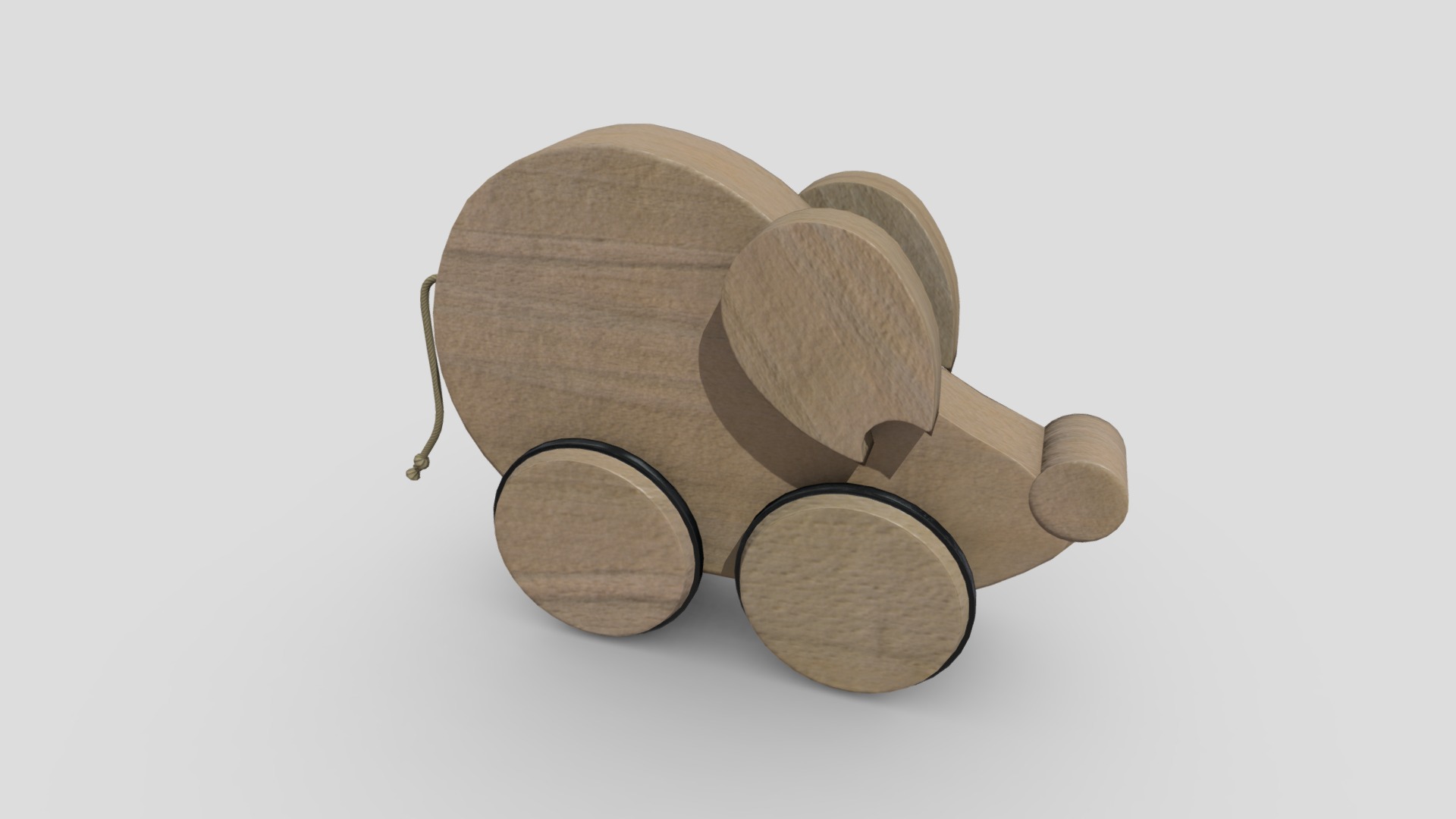 3D model Wooden Mouse Toy - This is a 3D model of the Wooden Mouse Toy. The 3D model is about a wooden chair with a cushion.