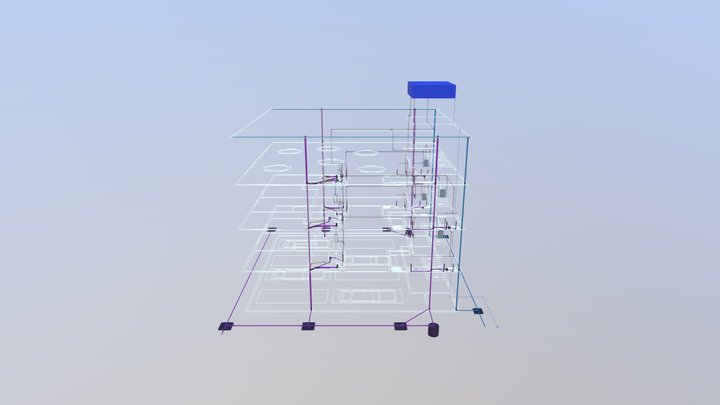 EDIFÍCIO RESIDÊNCIAL - HIDROSSANITÁRIO 3D Model