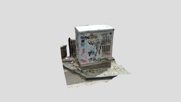 Electric Box Graffity 3D Model