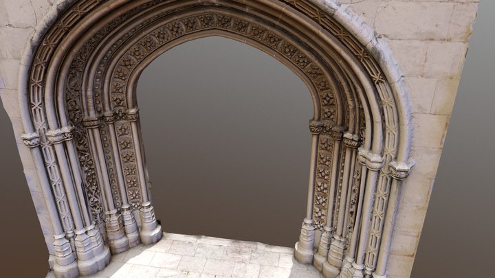 Jerónimos Monastery's entrance - Lisbon 3D Model