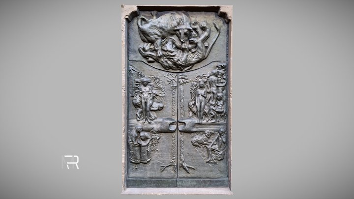 Dangers And Creature - Bronze Door 3D Model