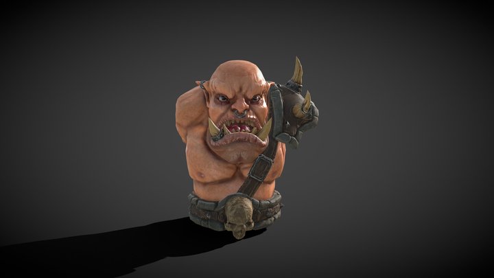 orc painting 3D Model