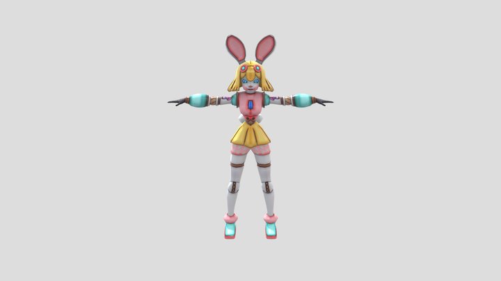 Robot Coneja Texturizada 3D Model