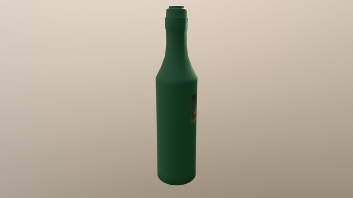 Bottiglia Verde 3D Model