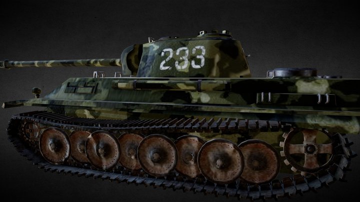 World War 2 Panther Tank 3D Model