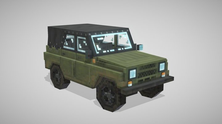 UAZ469-WCA-Minecraft 3D Model