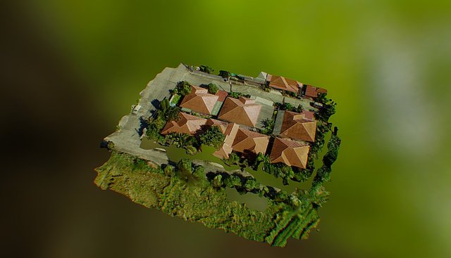 Doi Saket House Simplified 3d Mesh 3D Model