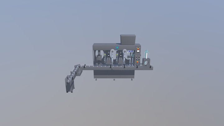 Step-By-Step liquid filling machine 3D Model