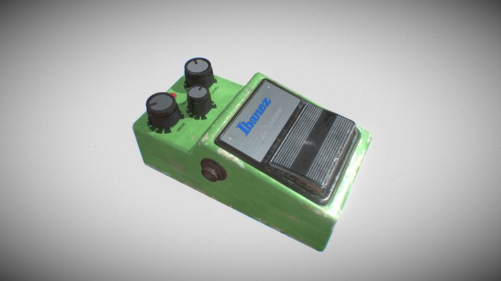Ibanez Tube Screamer Overdrive TS9 Guitar Effect 3D Model