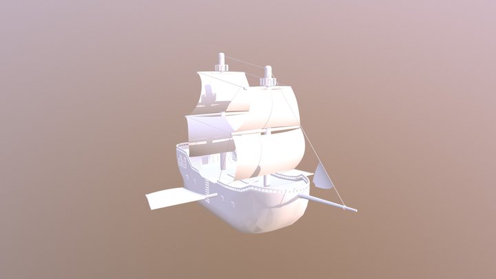 Fantasy Ship 3D Model