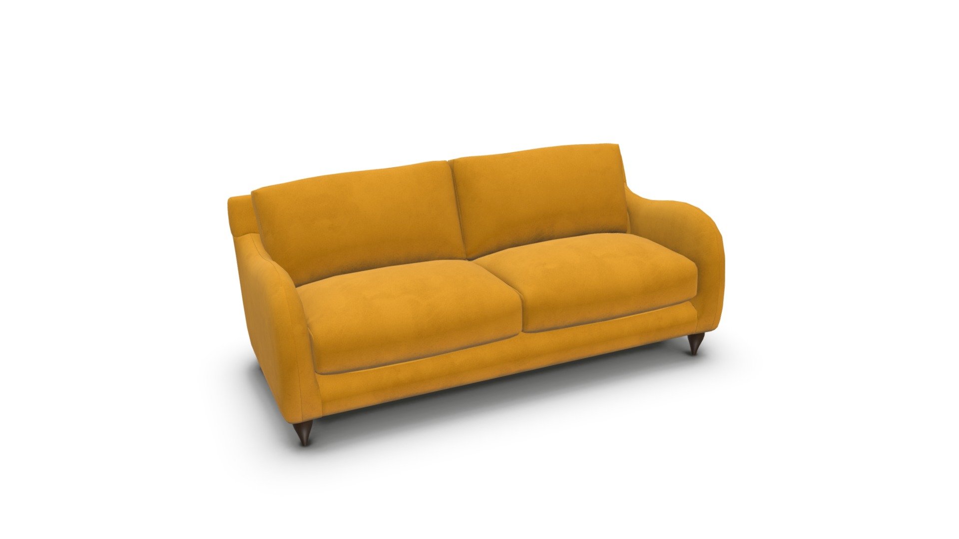 Sofia 3 Seater Sofa, Plush Turmeric Velvet