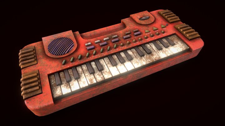 old Toy Keyboard 3D Model