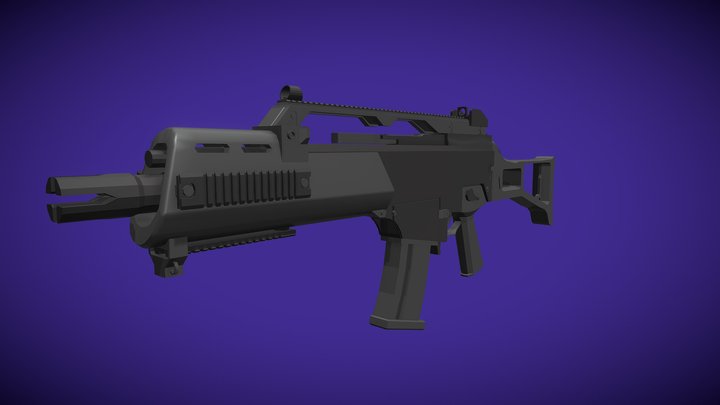 G36C Low Poly 3D Model