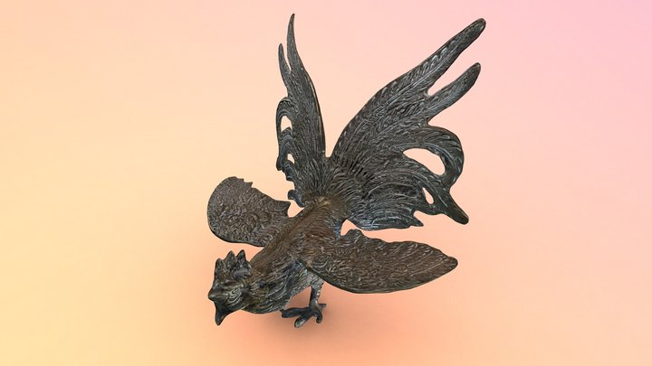 Metal Rooster 3D Model