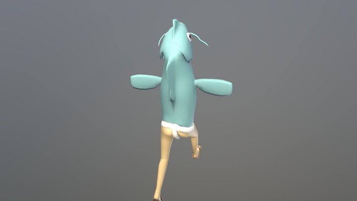 Reverse mermaid 3D Model