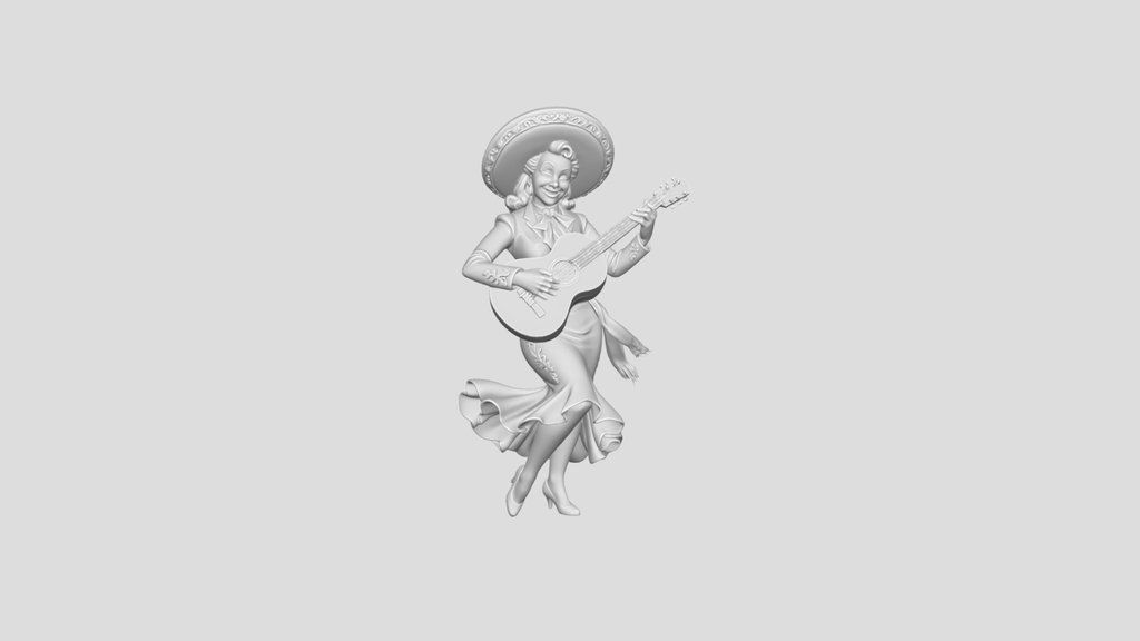 Mariachi Dancer with Guitar