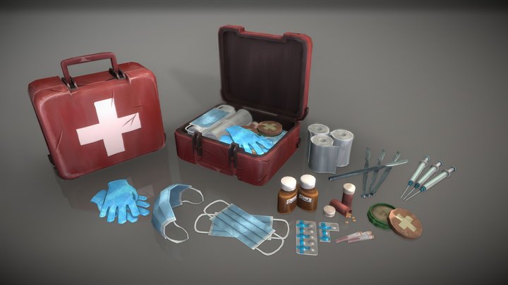 Medical Pack - 3D Low Poly for Game Assets 3D Model